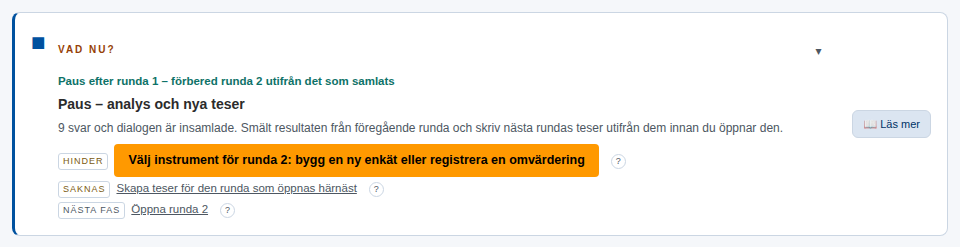 Pausen efter runda 1