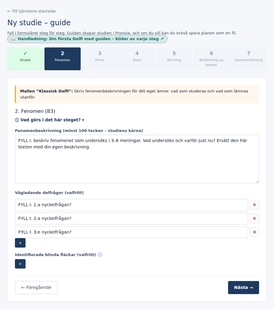 Steg 2: fenomen