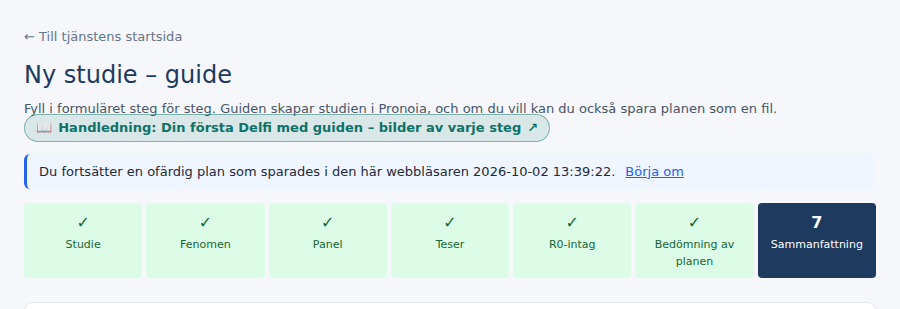 Guiden återställer en ofärdig plan