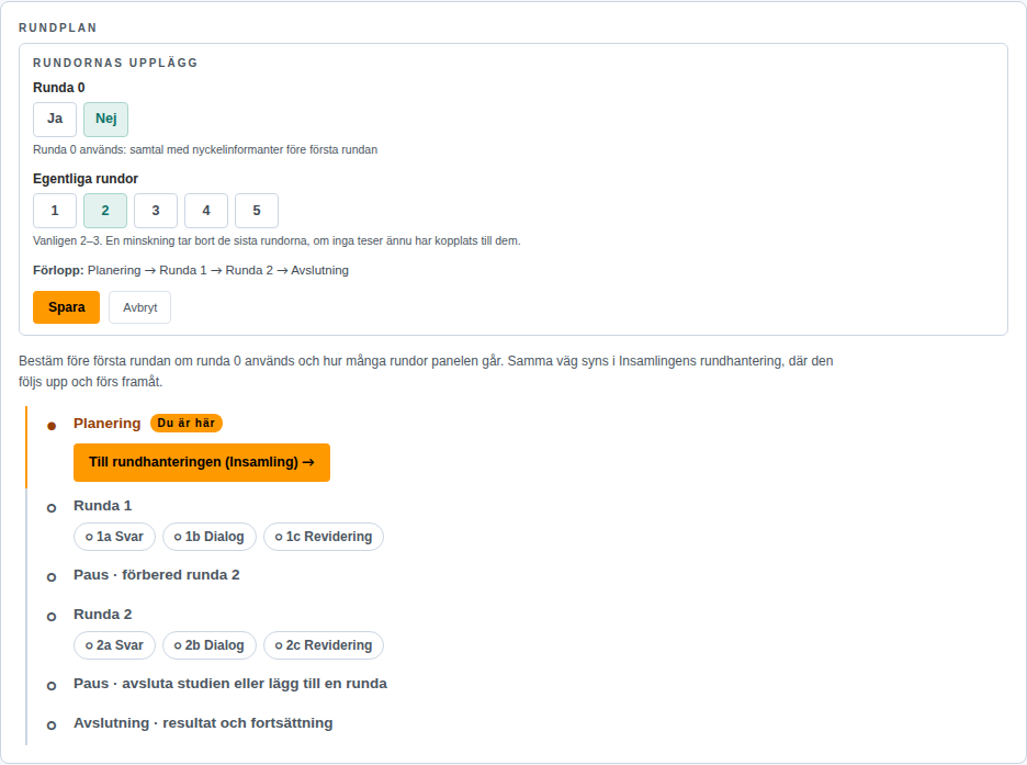 Rundornas upplägg öppet för redigering